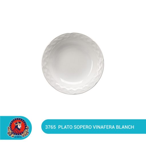 Plato Sopero Vinafera Blanch