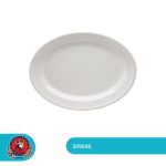 Plato Ovalado 27 cms. Blanco Glacial 310106