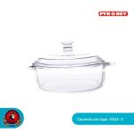 Cacerola con Tapa 424 1ltr .Pyr o Rey