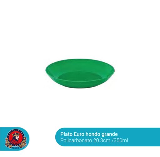 Plato Euro Hondo Grande Polipropileno 350 mls.