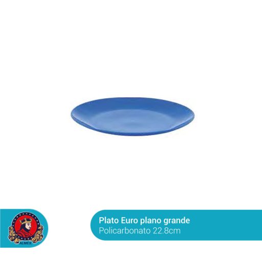 Plato Euro Plano Grande Polipropileno 22.8 cms.