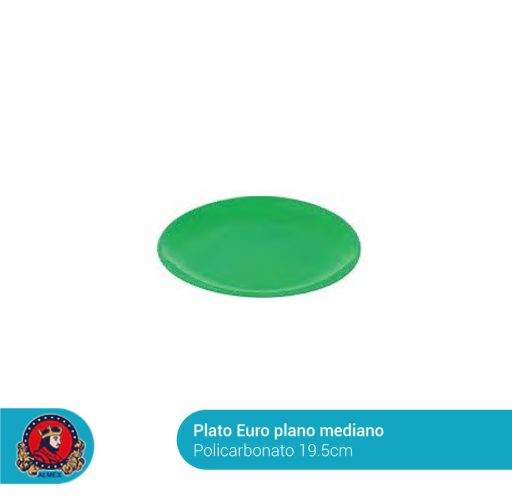 Plato Euro Plano Mediano Polipropileno 19.5 cms.
