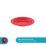 Plato Tradicional Hondo 350 mls. Polipropileno