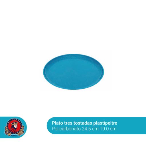 Plato Tres Tostadas Plastipeltre polipropileno 24.5 CMS.