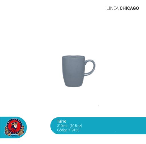 Tarro curvo 310 mls. chicago PC